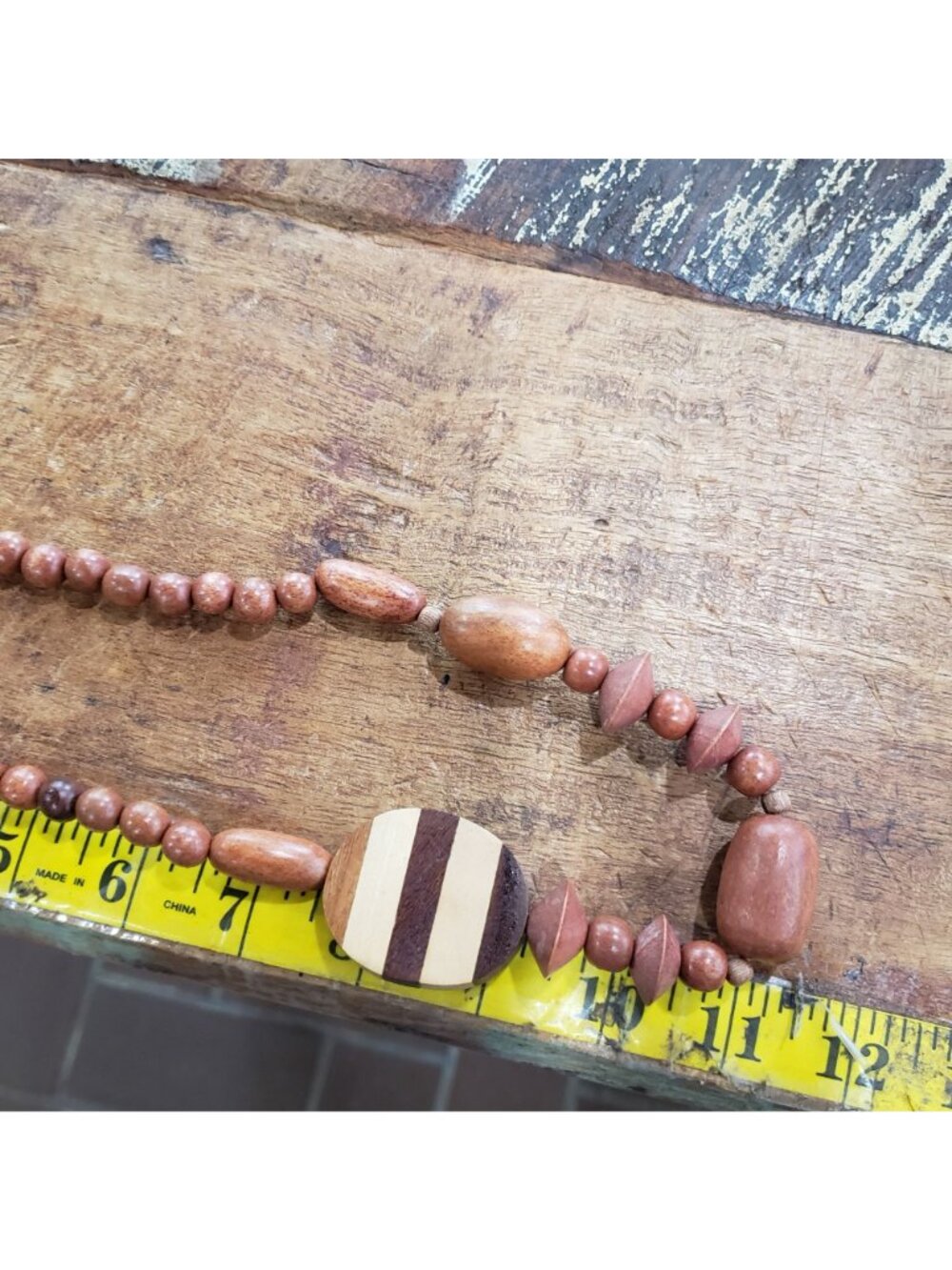 Five 5 Handmade Beaded Wooden Necklaces Animal Inspired Designs Multicolor State - Picture 6 of 16
